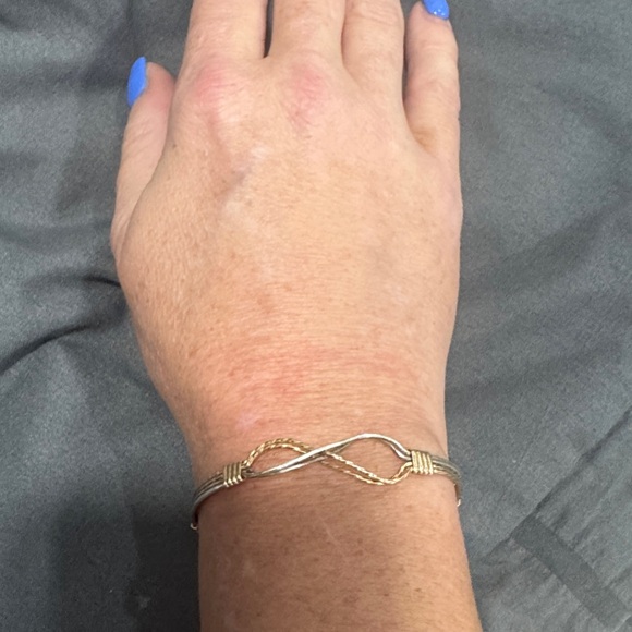 Silver and Gold Infinity Bracelet - Picture 6 of 6